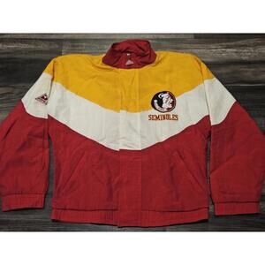 Vintage Apex One Florida State Seminoles Jacket Mens S Spell Out Embroidered